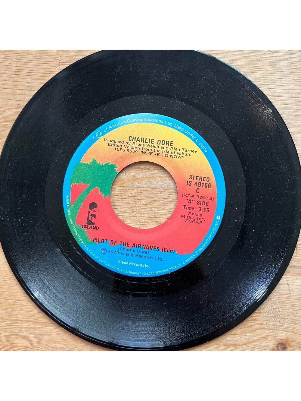 Charlie Dore - Pilot to the Airwaves/Sleepless 45rpm VG+ R16